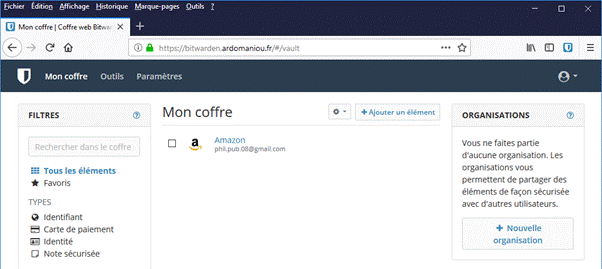 Liste des mots de passe